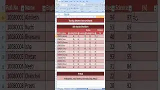 Merge students mark sheet with attendance sheet using Vlookup between two worksheets