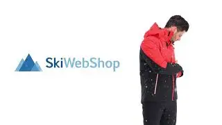 CMP, Ski jacket zip hood, ski jacket, men, black/red