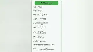 Profit and loss (all basic) rules #maths #profitandloss  #allformula