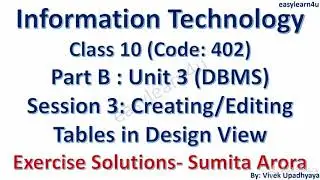 Class 10 | Code 402 | Database Session 3 Exercise Solution | Fully Solved | Sumita Arora | OOo BASE