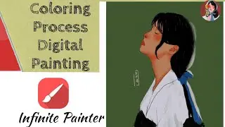 Speed Painting - Coloring Process | Minimalis Portrait | Infinite Painter