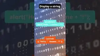 Display a string in JavaScript and Laravel