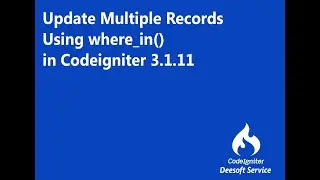 update multiple record in codeigniter