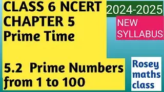 Class 6 Maths/ Prime Numbers between 1 to 100 #maths #ncert #primenumbers #ganitaprakash