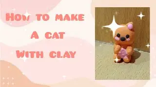 •~How to make a cat🐈 with clay very easy~• #foamclay #claycrafts