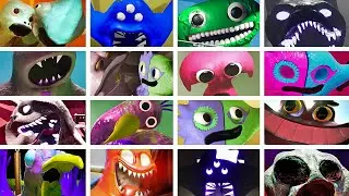 All Bosses in Third Person vs Bright Mode Comparison - Garten of Banban 1,2,3,4,6,7