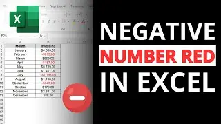 How to Make Negative Number Red in Excel (2 EASY Ways!)🔴📉