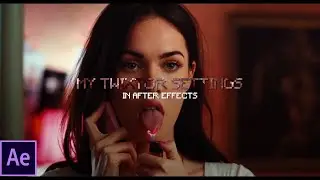 My twixtor settings (twixtor plugin) - after effects
