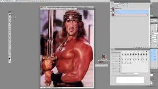 Arnold  into Stallone morphing