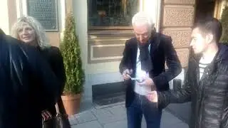 H.P. Baxxter sign autographs, with his family. Sankt-Peterburg,November 2013,Hotel Europa