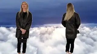 Isia in Black Leather Coat