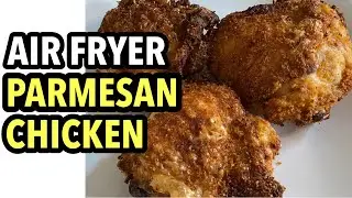 AIR FRYER PARMESAN CRUSTED CHICKEN THIGHS RECIPE | PANKO PARMESAN BREADINGS | NINJA FOODI AIR FRYER
