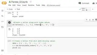 Pandas Series Data structure: Creation and  accessing