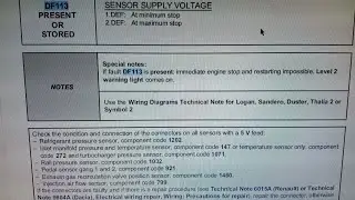 DTC DF113 sensor supply voltage Renault duster starting problem solved automotive# solution #