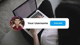 Custom animated Instagram follow button overlay