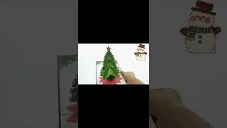 3d Christmas tree greeting card xmas pop up cards
