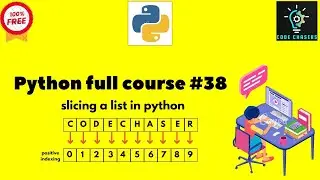 Python full course #38|List slicing in python lists|#programming  #python #data #education #coding