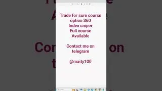 Trade for sure Course-Options 360 Index Sniper 2C Breakout NR-5 Strategy
