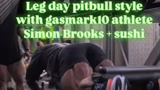 Leg day pitbull style with gasmark10 athlete Simon Brooks + sushi