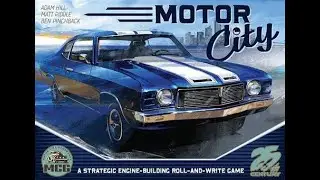 MOTOR CITY Board Game Unboxing Roll & Write MCG Motor City Games Kickstarter