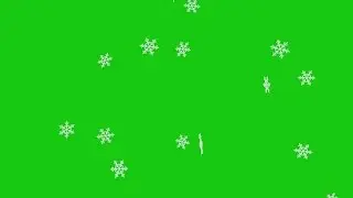 Cartoon Snowflake Effect - Green Screen Footage