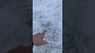 Гребёт по льду без проблем