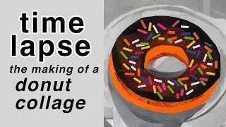 Making a Donut Collage from Magazine Cutouts