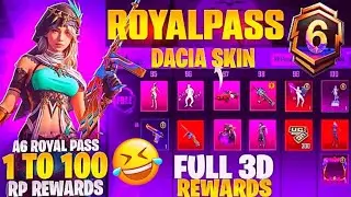 Confirm! A6 Royal Pass 1 to 100 Rp Rewards PUBGM BGMI Leaks