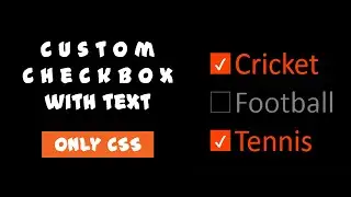 Custom Checkbox with Text | UI Design | HTML CSS