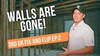Flipping 3rd Dr (Ep 2/3) | Gutted, Walls Down, Bathrooms Tiled