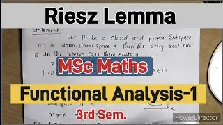 Riesz Lemma || Msc Maths 3rd Semester [ Functional Analysis-1] || Most Imp Theorem || #AimersHatta