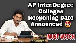 AP Degree Colleges Reopening Date Announced | AP School Colleges Reopen Date Announced |