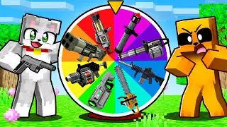 ¡Sobrevive a la RULETA de ARMAS en Minecraft! 🎯🔫 ARMA NOOB vs PRO vs HACKER