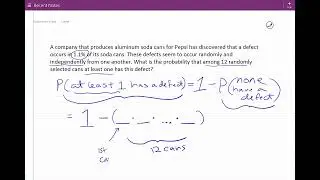 Using the complement of "at least one" to solve an otherwise challenging probability problem