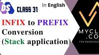 DS 31--- INFIX to PREFIX conversion using STACK with Example(ENGLISH)