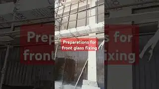 Front glass fixing. #commercialwork #brickbuilding #home #buildingmaterial #footing.