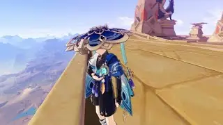 Jumping from the top of pyramid | Genshin Impact