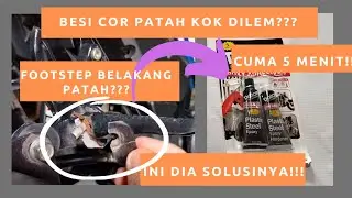 CARA MENYAMBUNG BESI COR YANG PATAH TANPA DILAS || CARA MEMPERBAIKI FOOTSTEP BELAKANG YANG PATAH