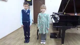 Дуэт учащихся 1 класса МБУДО ДШИ№14  Скобликовой Ольги и Зенина Дениса, преподаватель- Вдовенко И.В.
