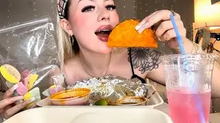 ASMR Birria Tacos & Bubs Swedish Candy Mukbang ￼| Eating Sounds