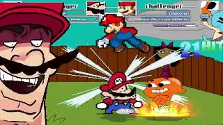 GUMBALL KOF & SPEEDRUNNER MARIO  VS  DARWIN & SUPER BETTER MARIO
