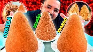 COMENDO 3 COXINHAS DE 1 KILO | SEM CORRERIA!