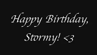 Happy Birthday, Stormy!!!