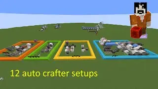 12 autocrafter setups, autocrafters for all speed and space constraints Minecraft Java 1.20.4-1.21.x