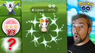 Shiny Cempasúchil Crown Cubone Hunt! 3 Rare Hundos Caught! (Pokémon GO Día De Muertos Event)