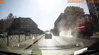 Обработка Московского проспекта хлоркой