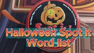 HALLOWEEN SPOT IT game WORD LIST #ESL #halloween #gaming #spotit