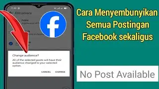 Cara menyembunyikan semua postingan di Facebook hanya dalam satu klik (2024)