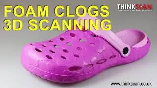 Foam clogs shoe 3D scanning