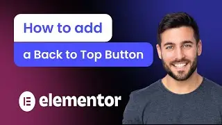 How to add a Back to Top Button to Elementor